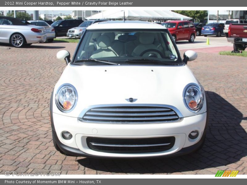 Pepper White / Gravity Polar Beige Leather 2012 Mini Cooper Hardtop