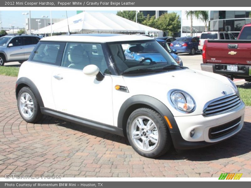 Pepper White / Gravity Polar Beige Leather 2012 Mini Cooper Hardtop