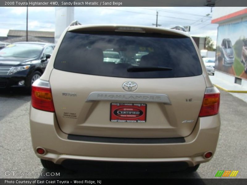 Sandy Beach Metallic / Sand Beige 2008 Toyota Highlander 4WD