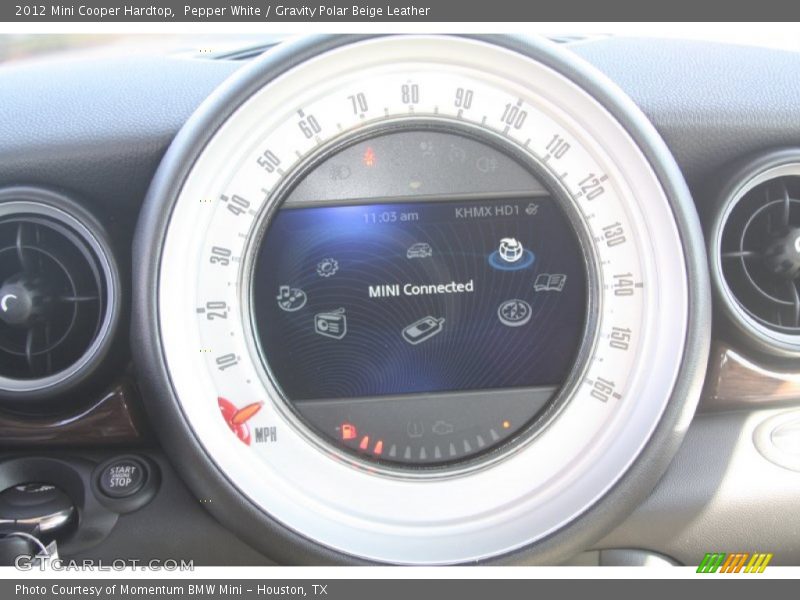 Pepper White / Gravity Polar Beige Leather 2012 Mini Cooper Hardtop
