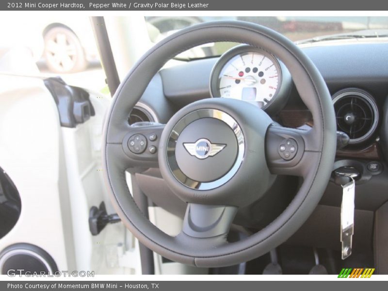 Pepper White / Gravity Polar Beige Leather 2012 Mini Cooper Hardtop