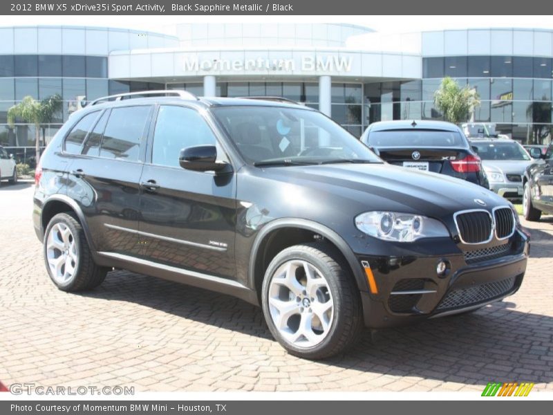 Black Sapphire Metallic / Black 2012 BMW X5 xDrive35i Sport Activity