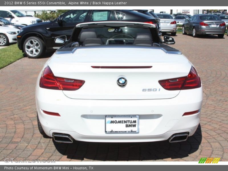 Alpine White / Black Nappa Leather 2012 BMW 6 Series 650i Convertible