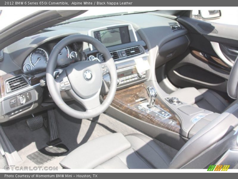 Alpine White / Black Nappa Leather 2012 BMW 6 Series 650i Convertible