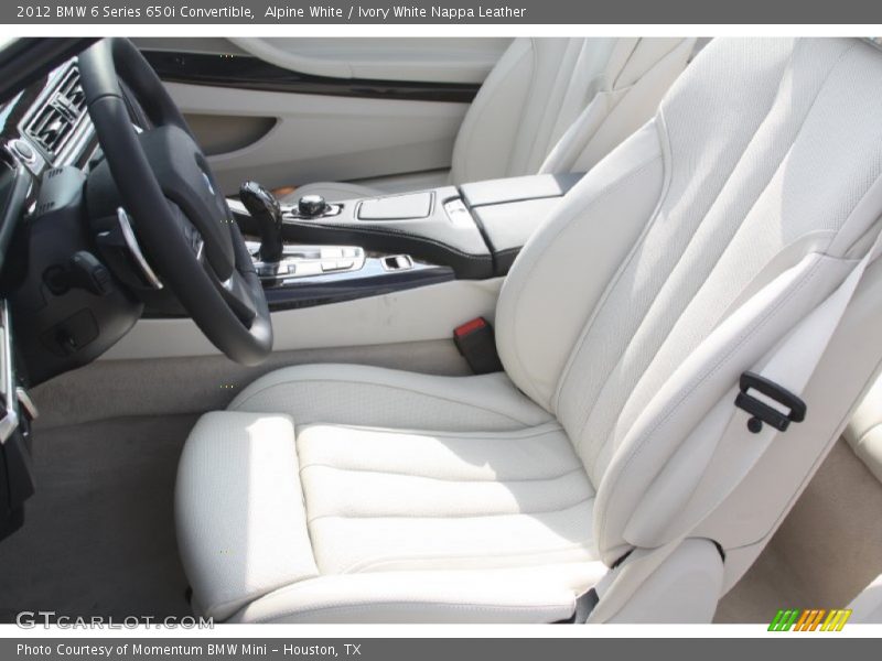 2012 6 Series 650i Convertible Ivory White Nappa Leather Interior