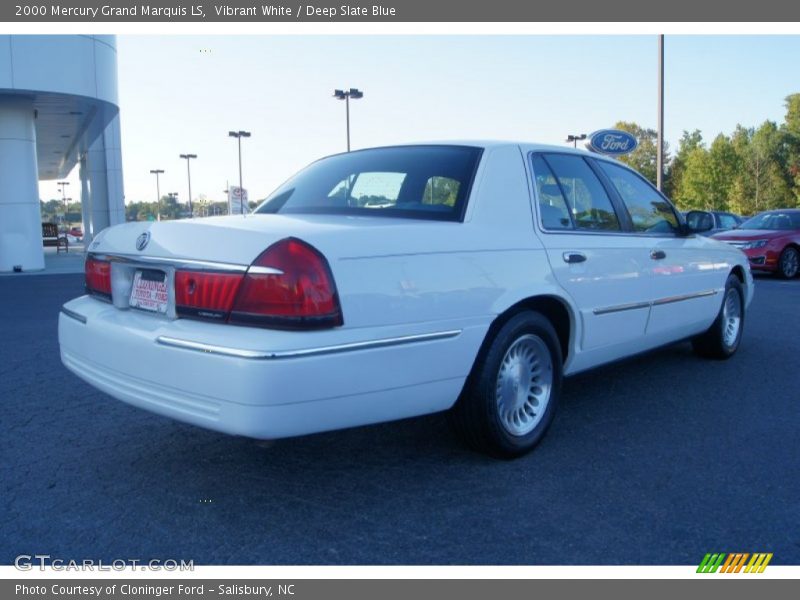 Vibrant White / Deep Slate Blue 2000 Mercury Grand Marquis LS