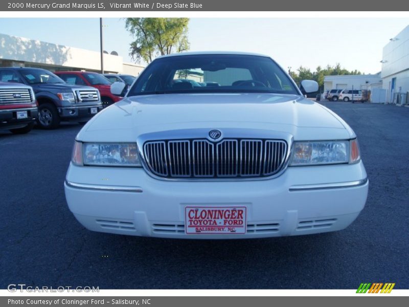 Vibrant White / Deep Slate Blue 2000 Mercury Grand Marquis LS