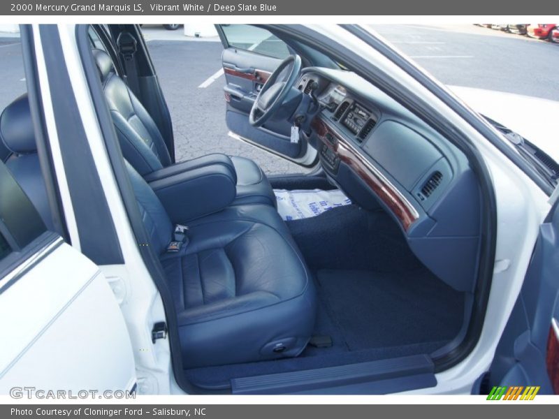 Vibrant White / Deep Slate Blue 2000 Mercury Grand Marquis LS