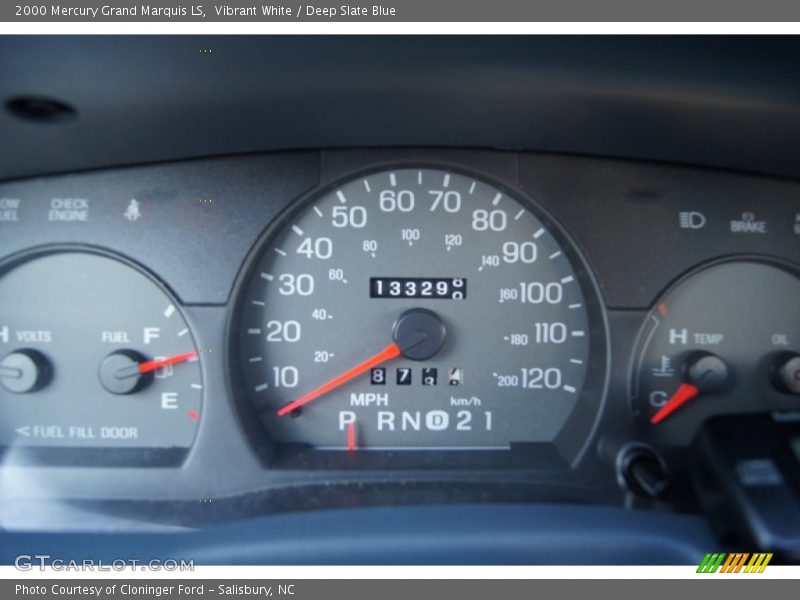 Vibrant White / Deep Slate Blue 2000 Mercury Grand Marquis LS