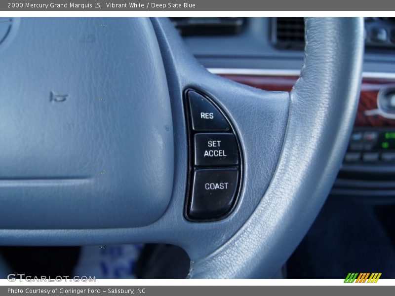 Vibrant White / Deep Slate Blue 2000 Mercury Grand Marquis LS