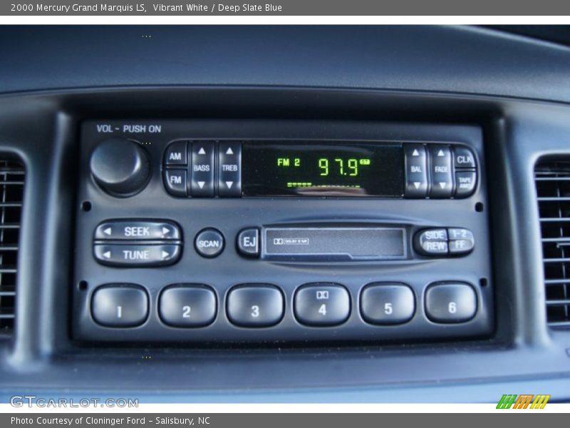 Vibrant White / Deep Slate Blue 2000 Mercury Grand Marquis LS