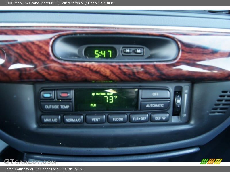 Vibrant White / Deep Slate Blue 2000 Mercury Grand Marquis LS