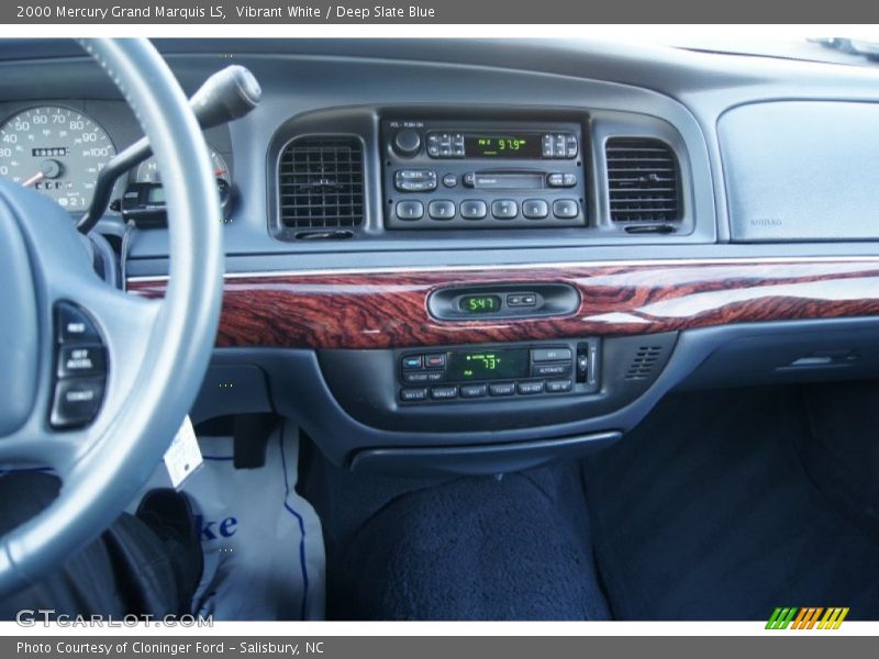 Vibrant White / Deep Slate Blue 2000 Mercury Grand Marquis LS