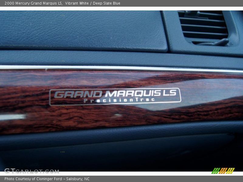 Vibrant White / Deep Slate Blue 2000 Mercury Grand Marquis LS