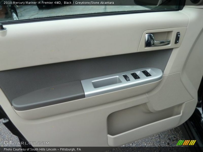 Black / Greystone/Stone Alcantara 2010 Mercury Mariner I4 Premier 4WD