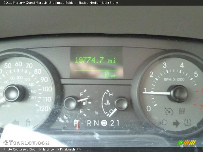 Black / Medium Light Stone 2011 Mercury Grand Marquis LS Ultimate Edition