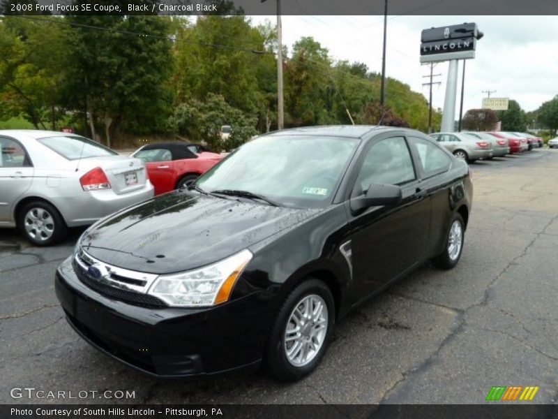 Black / Charcoal Black 2008 Ford Focus SE Coupe