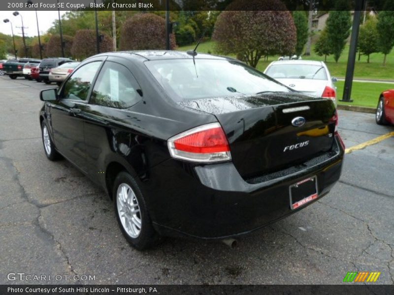 Black / Charcoal Black 2008 Ford Focus SE Coupe