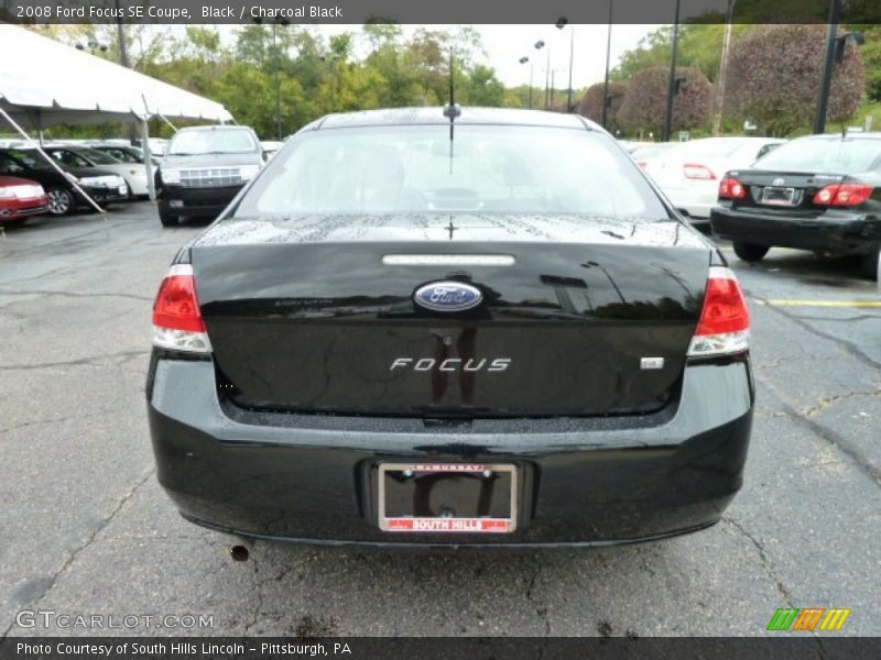 Black / Charcoal Black 2008 Ford Focus SE Coupe