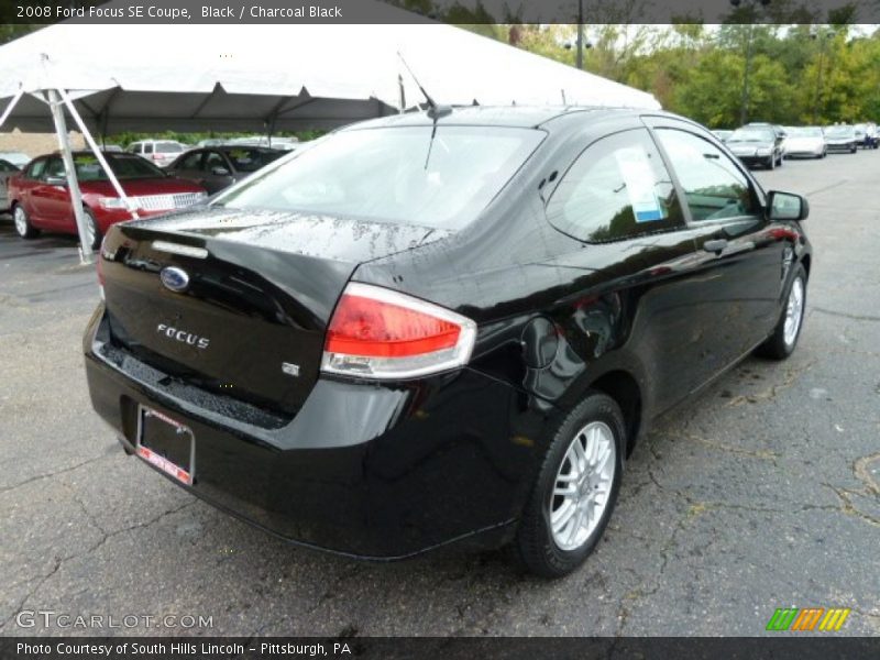 Black / Charcoal Black 2008 Ford Focus SE Coupe