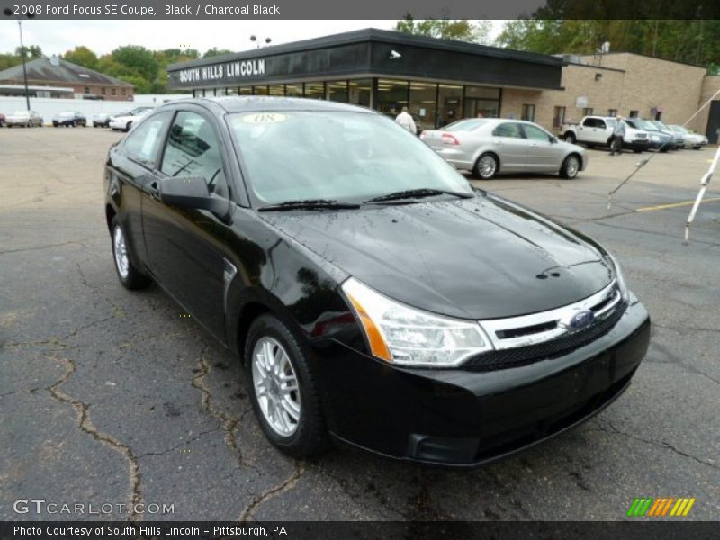 Black / Charcoal Black 2008 Ford Focus SE Coupe