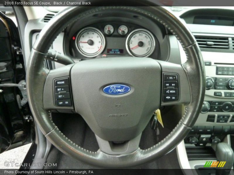 Black / Charcoal Black 2008 Ford Focus SE Coupe