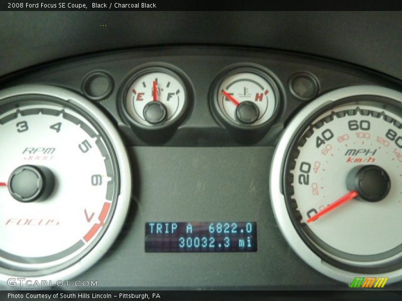 Black / Charcoal Black 2008 Ford Focus SE Coupe
