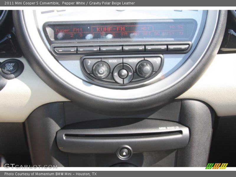 Pepper White / Gravity Polar Beige Leather 2011 Mini Cooper S Convertible