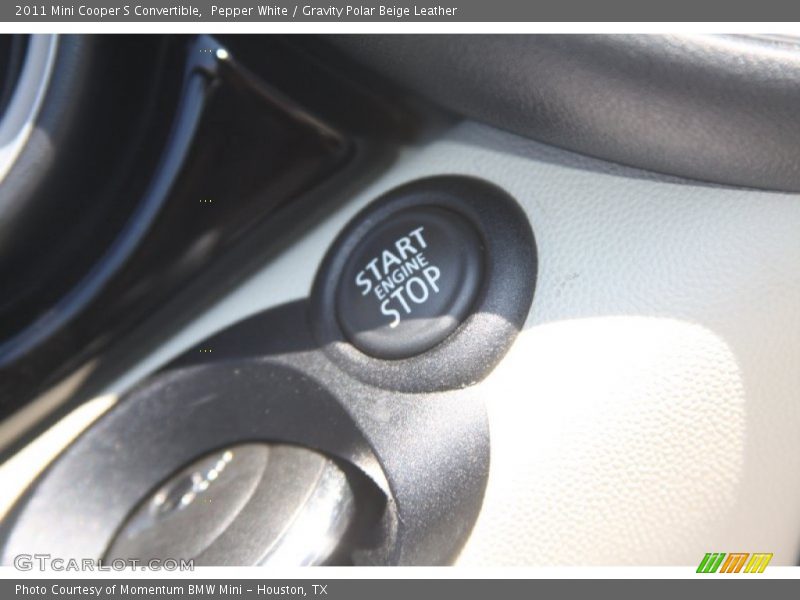 Pepper White / Gravity Polar Beige Leather 2011 Mini Cooper S Convertible