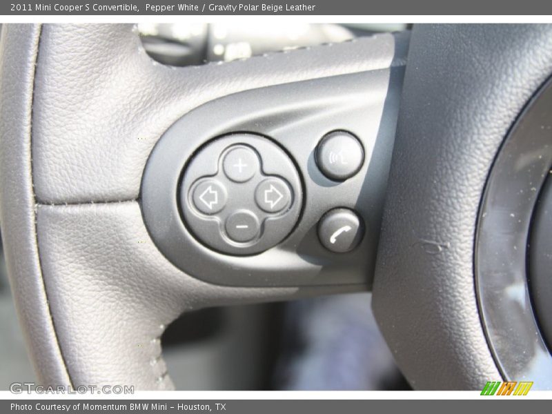 Pepper White / Gravity Polar Beige Leather 2011 Mini Cooper S Convertible