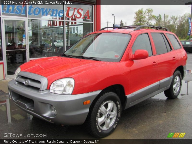 Canyon Red / Beige 2005 Hyundai Santa Fe GLS