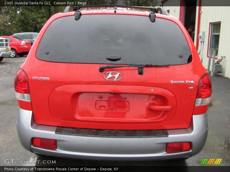 Canyon Red / Beige 2005 Hyundai Santa Fe GLS