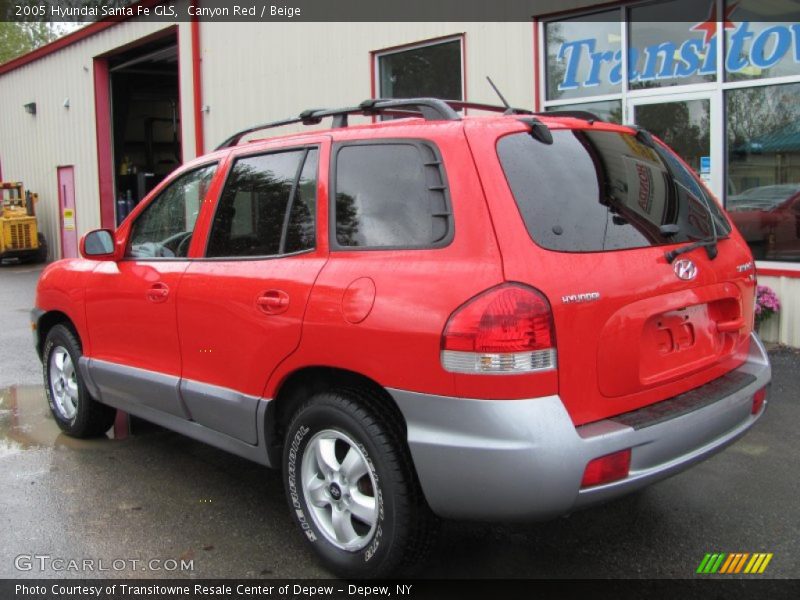 Canyon Red / Beige 2005 Hyundai Santa Fe GLS