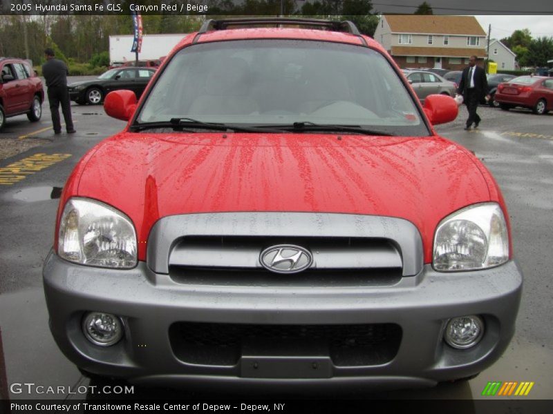 Canyon Red / Beige 2005 Hyundai Santa Fe GLS