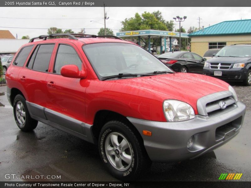 Canyon Red / Beige 2005 Hyundai Santa Fe GLS