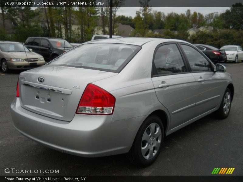 Bright Silver Metallic / Gray 2009 Kia Spectra EX Sedan