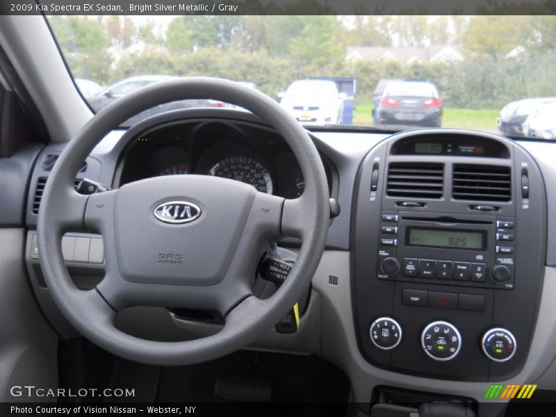 Bright Silver Metallic / Gray 2009 Kia Spectra EX Sedan