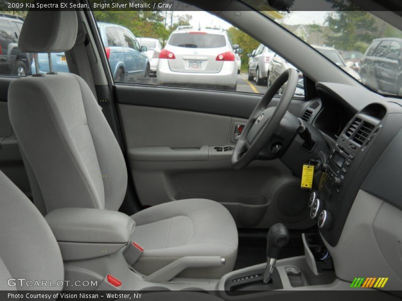 Bright Silver Metallic / Gray 2009 Kia Spectra EX Sedan