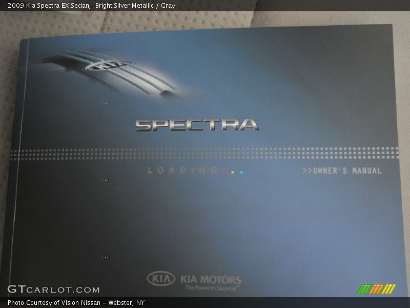 Bright Silver Metallic / Gray 2009 Kia Spectra EX Sedan