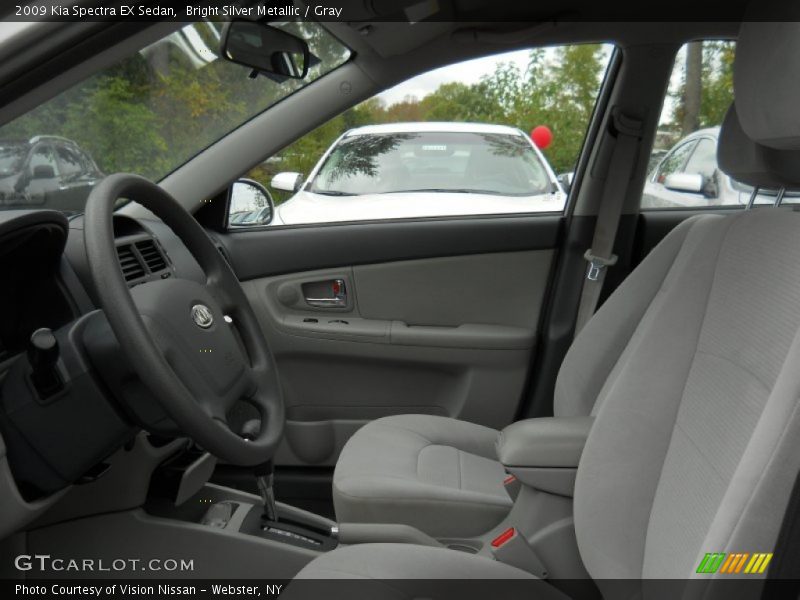 Bright Silver Metallic / Gray 2009 Kia Spectra EX Sedan