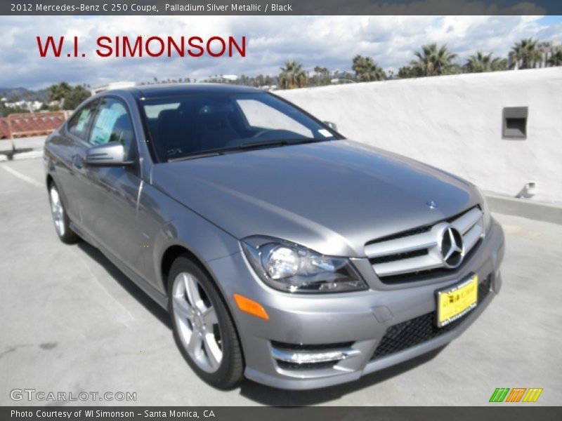 Palladium Silver Metallic / Black 2012 Mercedes-Benz C 250 Coupe