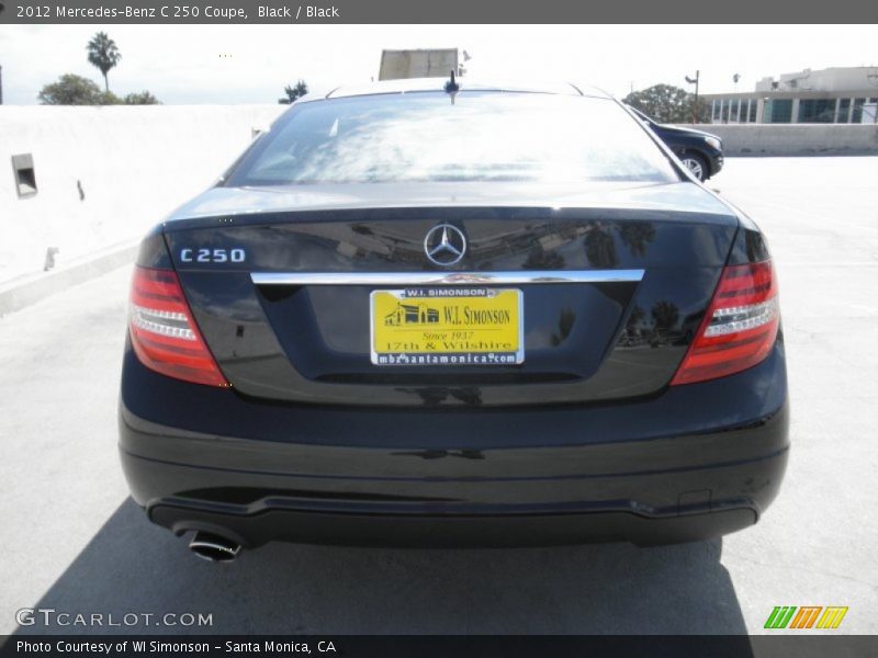Black / Black 2012 Mercedes-Benz C 250 Coupe