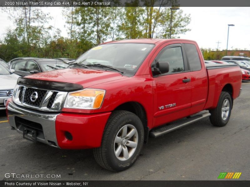 Red Alert / Charcoal 2010 Nissan Titan SE King Cab 4x4