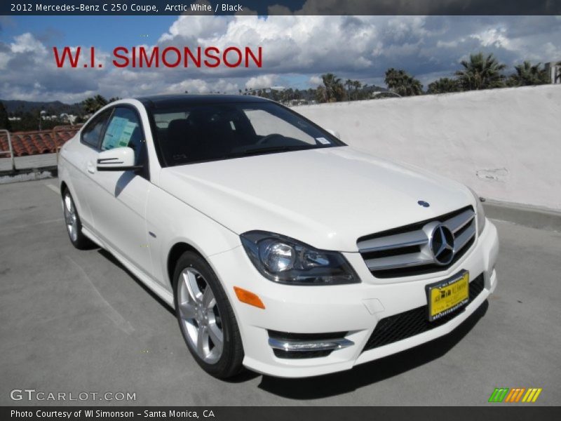 Arctic White / Black 2012 Mercedes-Benz C 250 Coupe