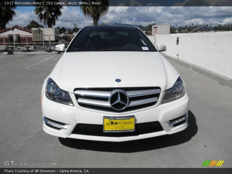 Arctic White / Black 2012 Mercedes-Benz C 250 Coupe