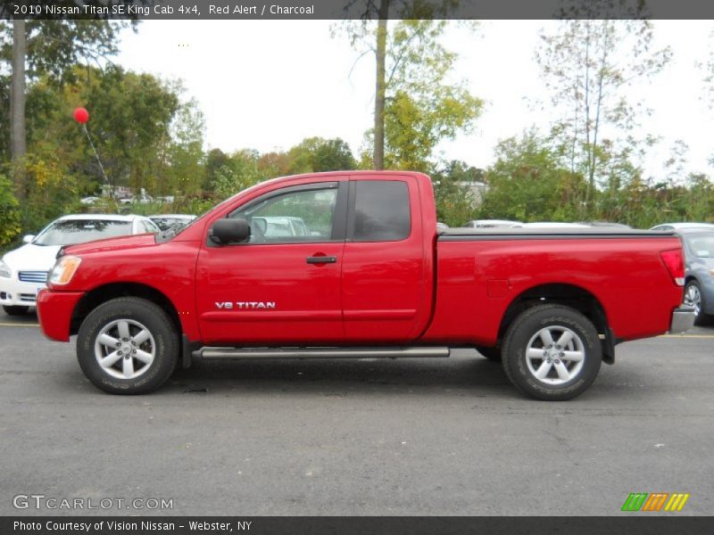 Red Alert / Charcoal 2010 Nissan Titan SE King Cab 4x4