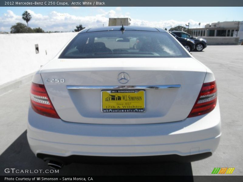 Arctic White / Black 2012 Mercedes-Benz C 250 Coupe