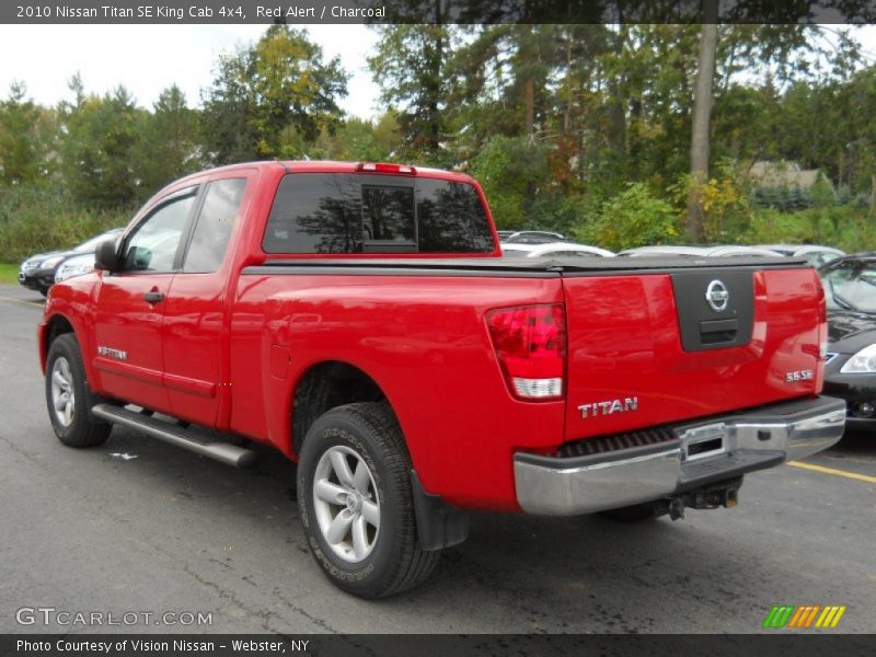 Red Alert / Charcoal 2010 Nissan Titan SE King Cab 4x4