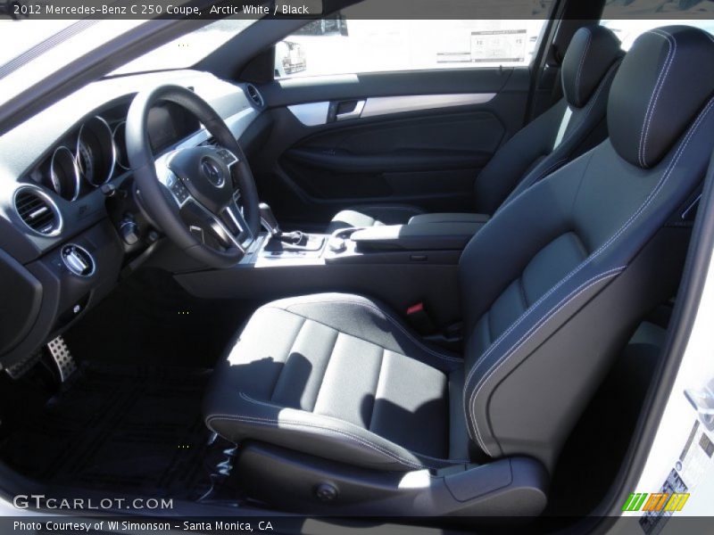 Arctic White / Black 2012 Mercedes-Benz C 250 Coupe