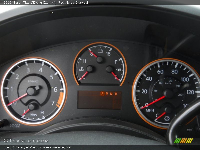 Red Alert / Charcoal 2010 Nissan Titan SE King Cab 4x4